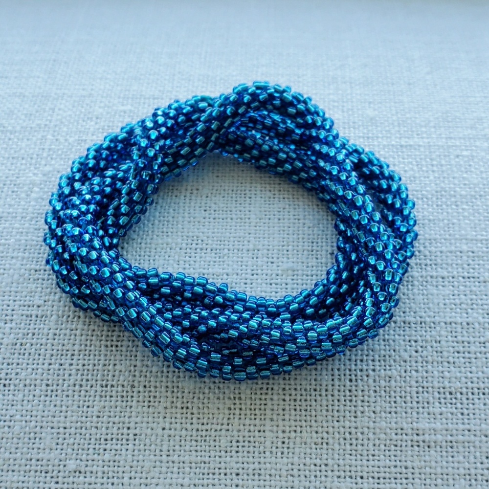 ❤️ Beaded blue necklace/ bracelet